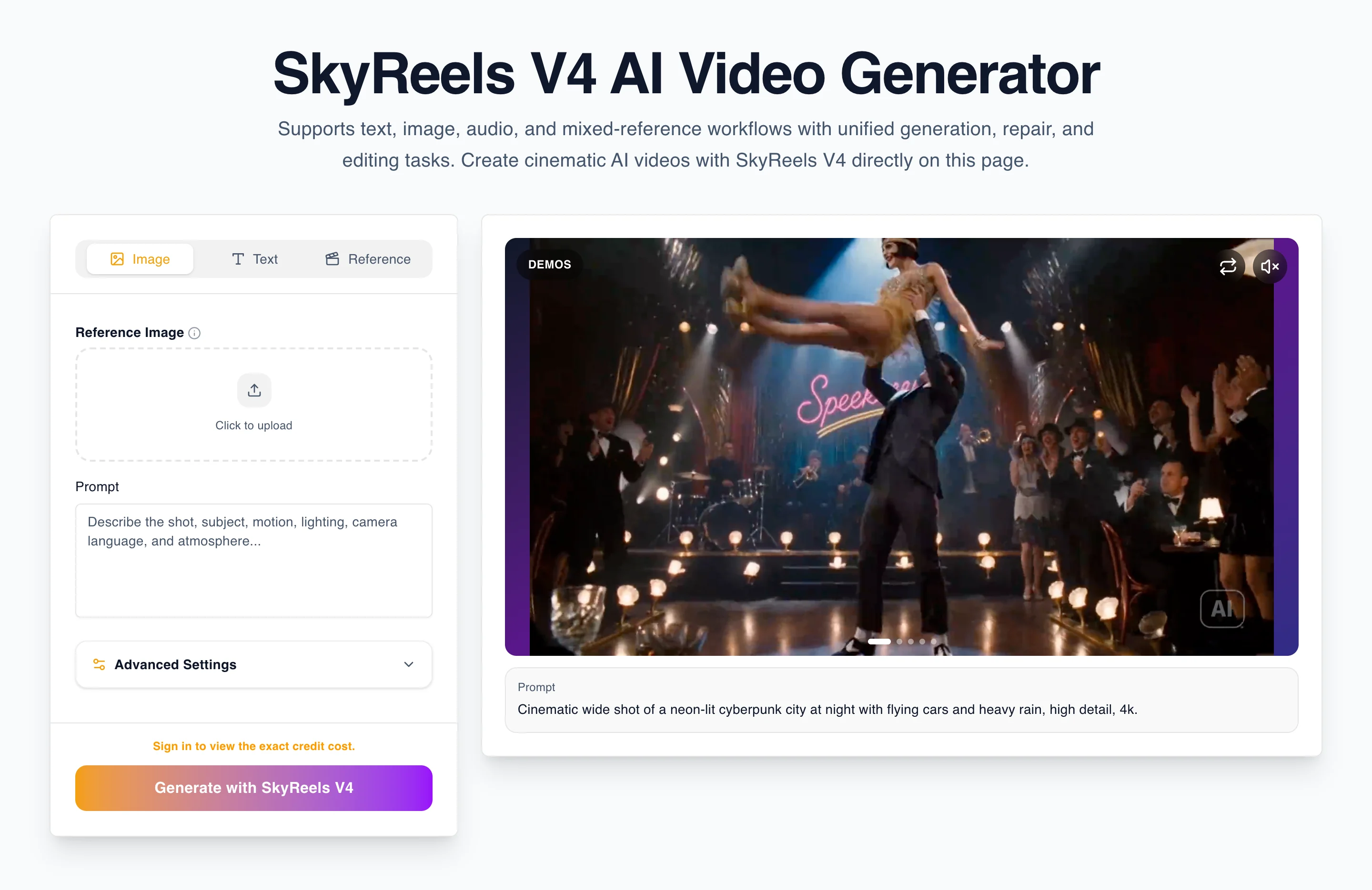 Identity Reference Image Upload Screenshot